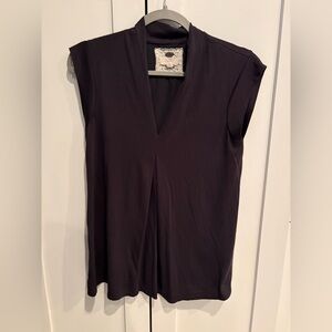 Sleeveless V-Neck Women’s Top in Dark Smokey Warm Gray